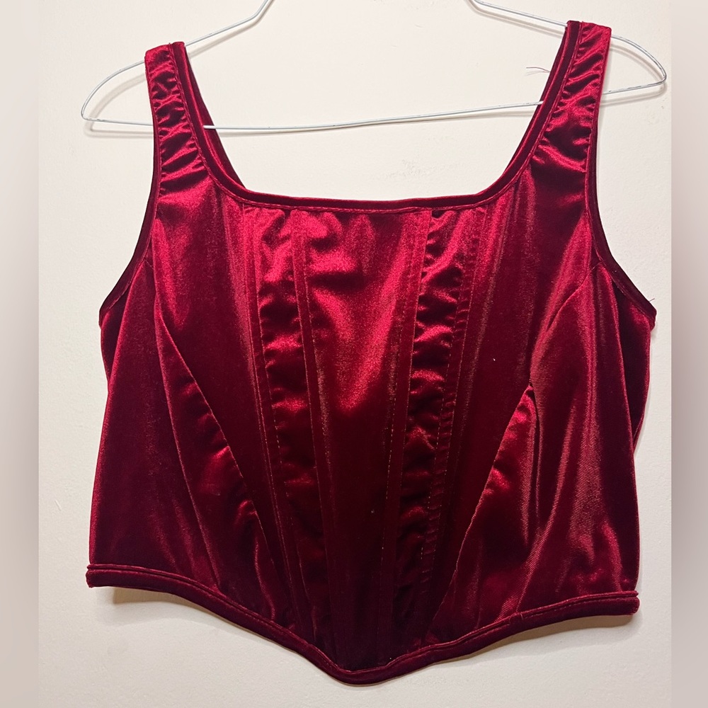 Velvet Corset Top